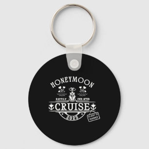 Honeymoon Cruise 2025 Bride And Groom Newlywed Cru Keychain
