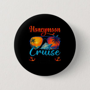 Honeymoon Cruise 2026 Just Married Design 2 Inch Round Button