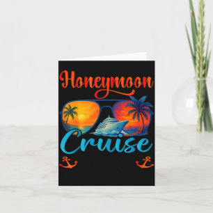 Honeymoon Cruise 2026 Just Married Illustration Card