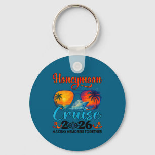 Honeymoon Cruise 2026 Just Married Keychain