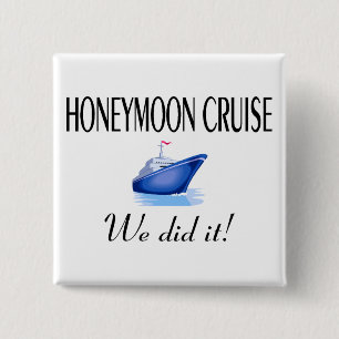 Honeymoon Cruise 2 Inch Square Button
