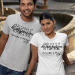 Honeymoon Cruise Elegant Simple Custom T-Shirt<br><div class="desc">This design may be personalized in the area provided by changing the photo and/or text. Or it can be customized by clicking Personalize this Template and then choosing the click to customize further option and delete or change the colour of the background, add text, change the text colour or style,...</div>