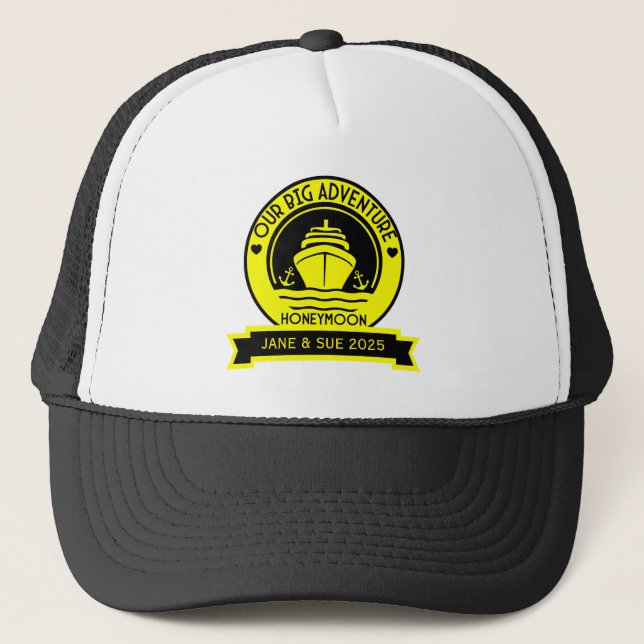 Honeymoon Cruise Trucker Hat (Front)