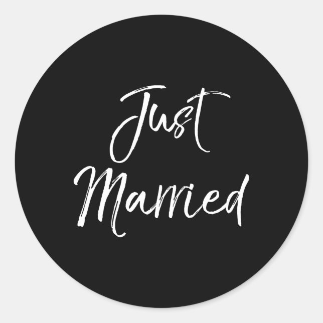 Honeymoon For Husband Just Married Classic Round Sticker (Front)