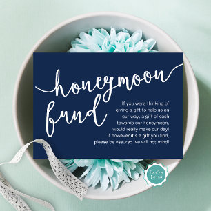 Honeymoon Fund Cash Wish, a note on gifts Enclosure Card