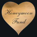 Honeymoon Fund Copper Heart Heart Sticker<br><div class="desc"></div>