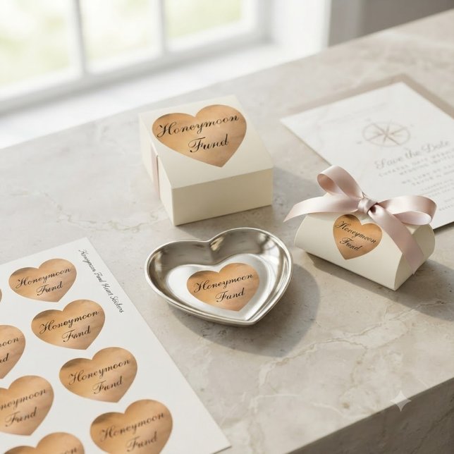 Honeymoon Fund Copper Heart Sticker (Creator Uploaded)