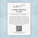 Honeymoon Fund Digital Wedding Registry QR Code Enclosure Card<br><div class="desc">Honeymoon fund enclosure card. Alternative wedding registry to fund your dream trip. Ask your guests to visit your website or scan the QR code. Personalize it with your custom text,  poem,  or a thank you message for your family and friends.</div>