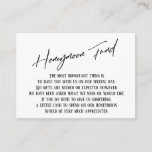 Honeymoon Fund Modern Handwriting Simple Wedding Enclosure Card<br><div class="desc">These simple, distinctive card inserts were designed to match other items in a growing event suite that features a modern casual handwriting font over a plain background you can change to any colour you like. On the front side you read "Honeymoon Fund" in the featured type; on the back I've...</div>