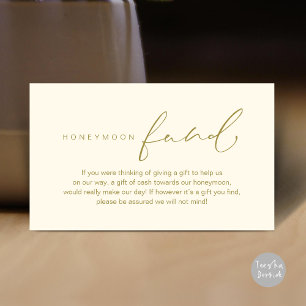 Honeymoon Fund, Modern Romantic Wedding Enclosure Card