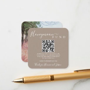 Honeymoon fund Qr card with Photo