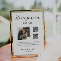 Honeymoon Fund QR Code And Photo Wedding