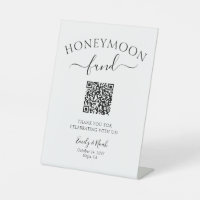 Honeymoon Fund QR Code Minimalist Wedding Decor