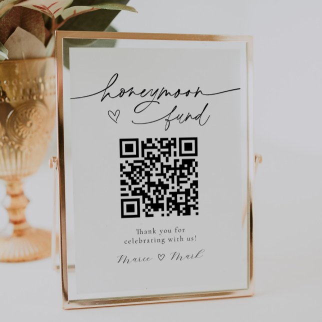 Honeymoon Fund QR Code Sign (Creator Uploaded)
