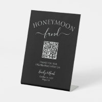 Honeymoon Fund QR Code Sign Minimalist Wedding