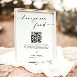 Honeymoon Fund QR Code Sign, Minimalist Wedding Poster<br><div class="desc">This Honeymoon Fund QR Code Sign features a beautiful modern minimalist elegance and is perfect to display at your wedding or special event! Text and background colours are fully editable —> click the "Edit Using Design Tool" button to edit!</div>