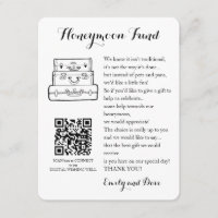 Honeymoon fund request wedding QR CODE