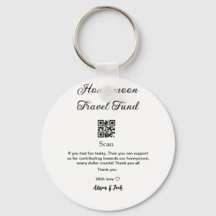 Honeymoon fund scan QR codeadd name  Keychain