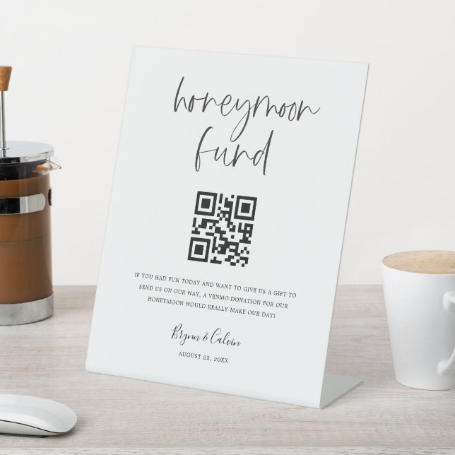 Honeymoon Fund Sign Cash Gift Donation Scan Poster (In SItu)