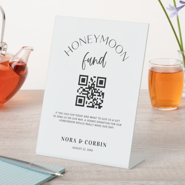 Honeymoon Fund Sign Wedding Reception Gift N100 (In SItu)