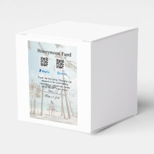 Honeymoon fund venomo paypal donation Q R couple Favor Box