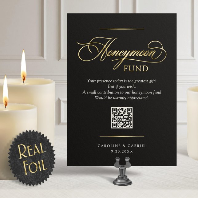 Honeymoon Fund Wedding Sign Foil (Creator Uploaded)