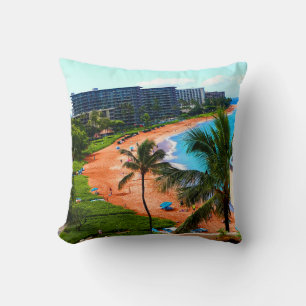 Honeymoon in Maui Personalized Beach Pillow