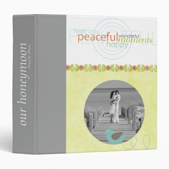 Honeymoon Photo Album Binder (Front/Spine)