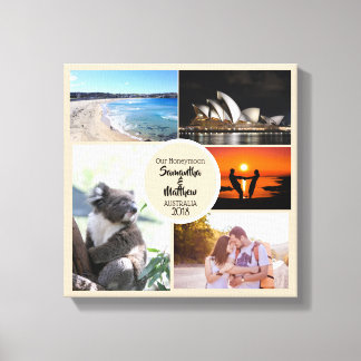 Honeymoon Photo Collage Canvas
