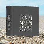 Honeymoon Road Trip Memory Wedding Album  Binder<br><div class="desc">Organize your honeymoon memories in this Honeymoon Road Trip scrapbook. You can customize the background colour if dark chalkboard grey is not your favourite (it is mine) and add your initials to the entwined hearts and the spine text is changeable too. This was designed on the 1.5 in binder -...</div>