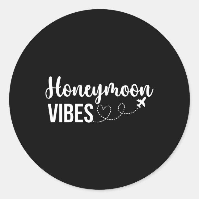 Honeymoon S Honeymooning Honeymoon Vacation Classic Round Sticker (Front)