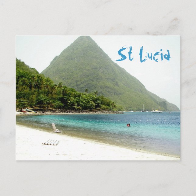 honeymoon, St Lucia Postcard (Front)