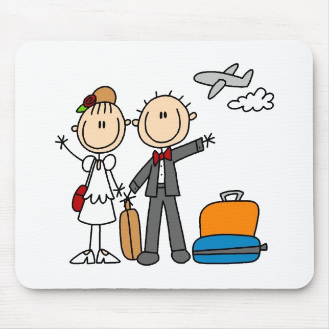 Honeymoon Time For The Bride And Groom Mousepad (Front)
