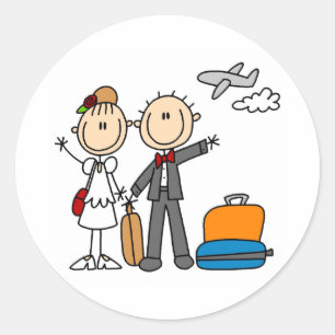 Honeymoon Time For The Bride And Groom Sticker