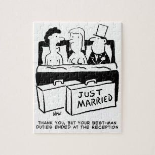 Honeymoon Wedding Night for Bride & Groom Jigsaw Puzzle