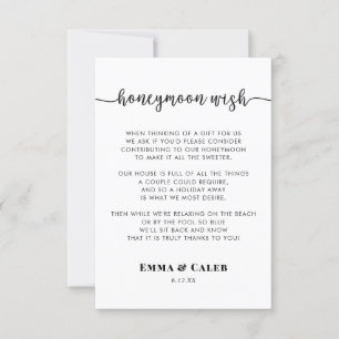 Honeymoon Wish Enclosure Card