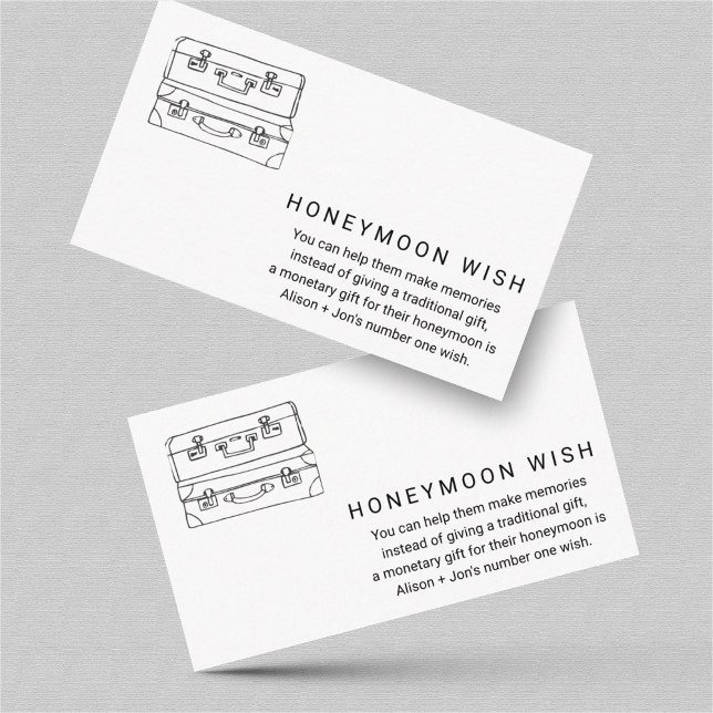 Honeymoon Wish / Fund Card with Suitcases Insert (Creator Uploaded)