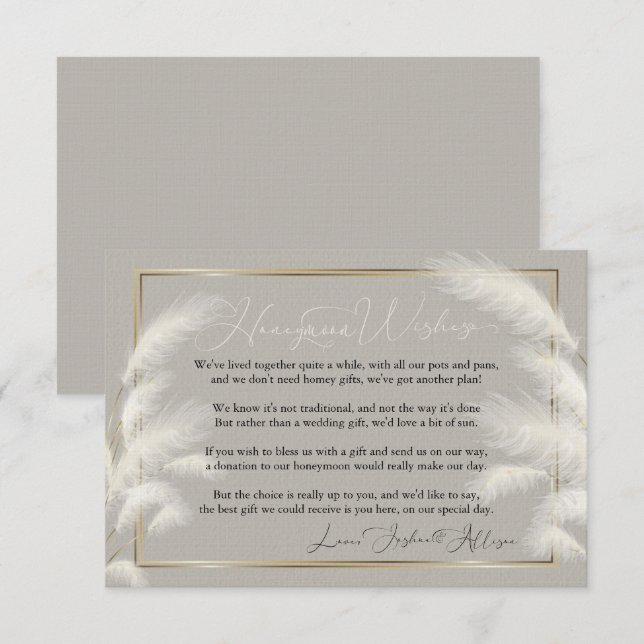 Honeymoon Wishes Allison 1b Invitation (Front/Back)