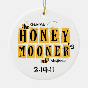 Honeymooner Bee Personalized Ornament