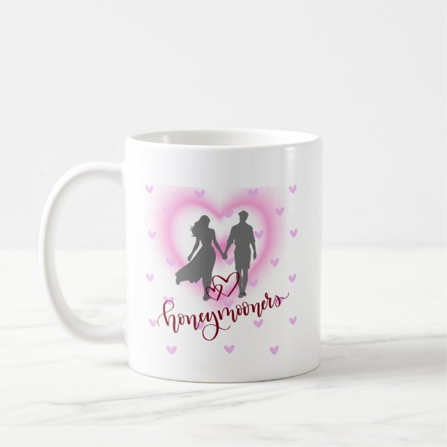 Honeymooners Mug, new weds mug, new married mug (Left)