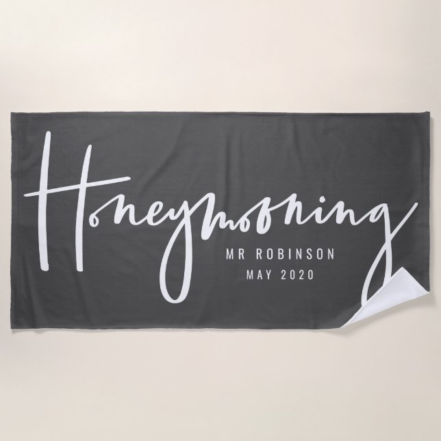 Honeymooning Beach Towel (Front)