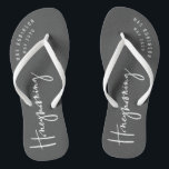 Honeymooning Flip Flops<br><div class="desc">Modern,  hand lettered script calligraphy to let everyone know this isn't just a holiday. This is your honeymoon. Part of a collection.</div>