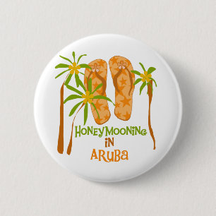 Honeymooning in Aruba 2 Inch Round Button