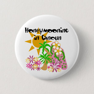 Honeymooning in Cancun 2 Inch Round Button