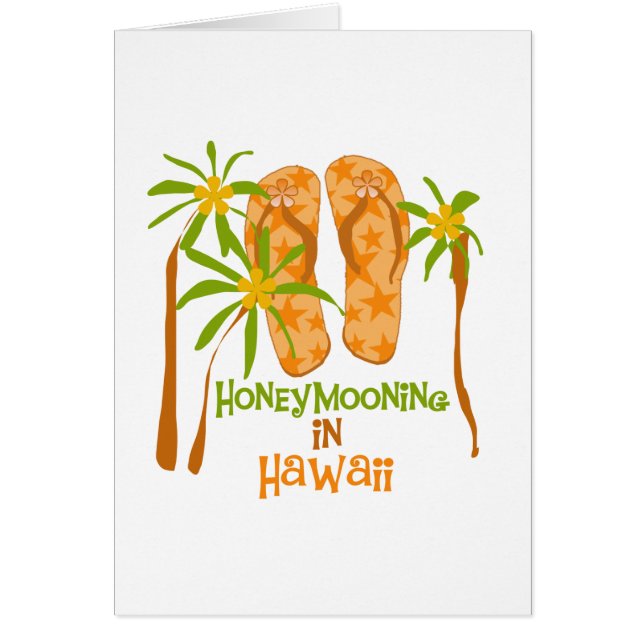 Honeymooning in Hawaii Card (Front)