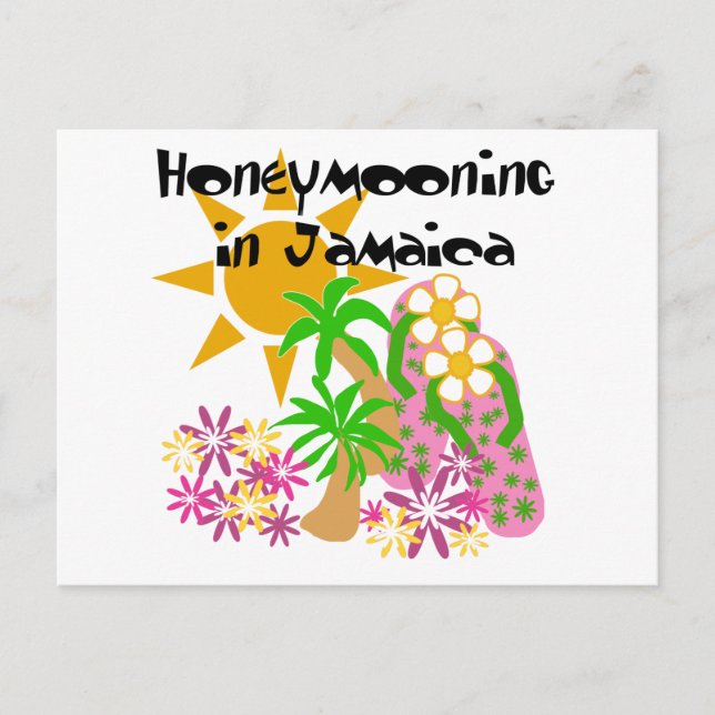 Honeymooning in Jamaica Postcard (Front)