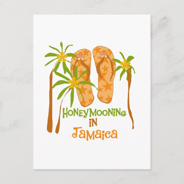 Honeymooning in Jamaica Postcard  (Front)