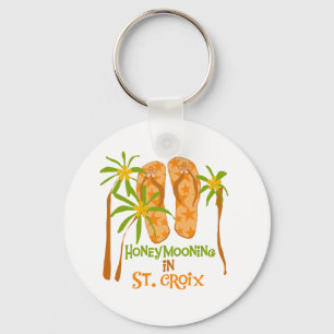 Honeymooning in St. Croix Keychain