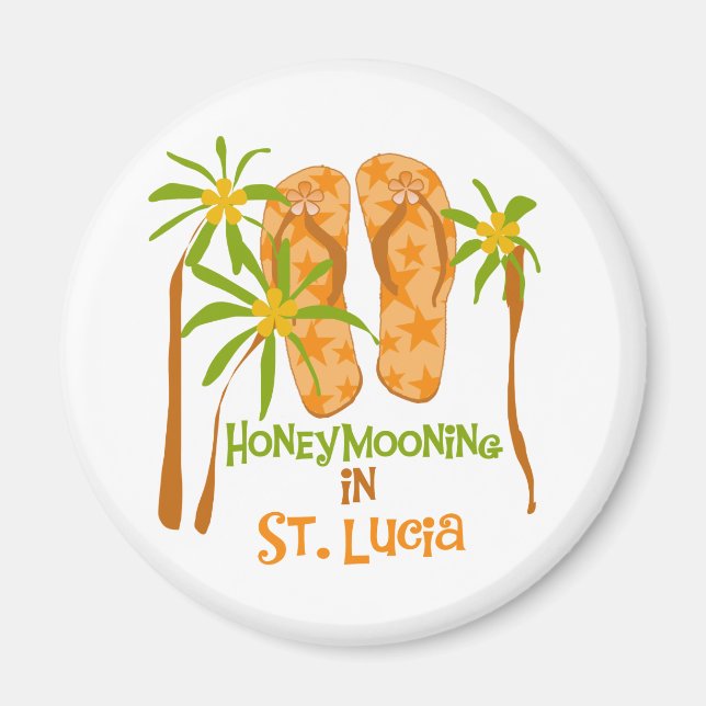 Honeymooning in St. Lucia Magnet (Front)