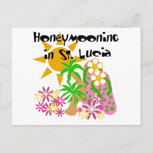 Honeymooning in St. Lucia Postcard